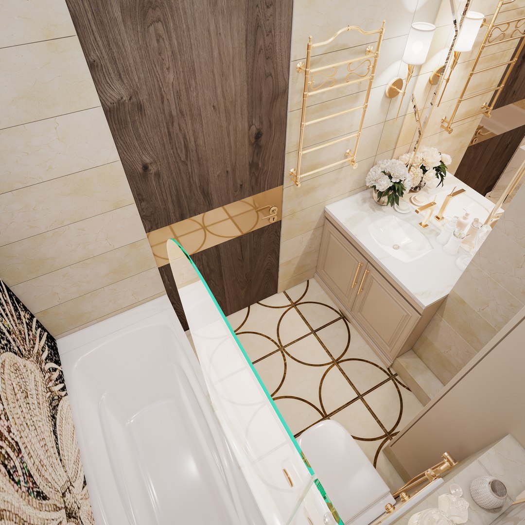 Scene of modern bathroom in gold and beige colors model https://p.turbosquid.com/ts-thumb/o7/nwtEpW/cF/c6/jpg/1663657227/1920x1080/fit_q87/09a99b237e81b712f9896c9765524b3aa4242966/c6.jpg