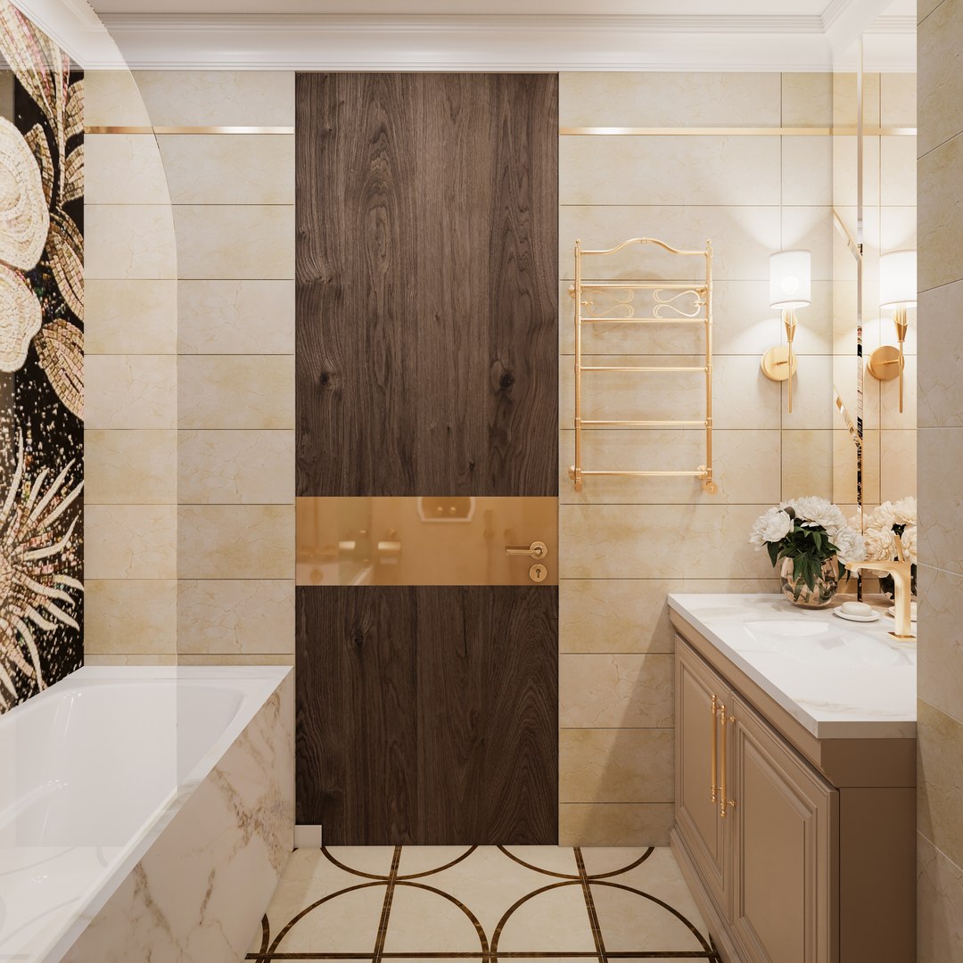 Scene of modern bathroom in gold and beige colors model https://p.turbosquid.com/ts-thumb/o7/nwtEpW/vV/c3/jpg/1663657219/1920x1080/fit_q87/ec8af1b3378f48e17940ea7127979c1288157e82/c3.jpg