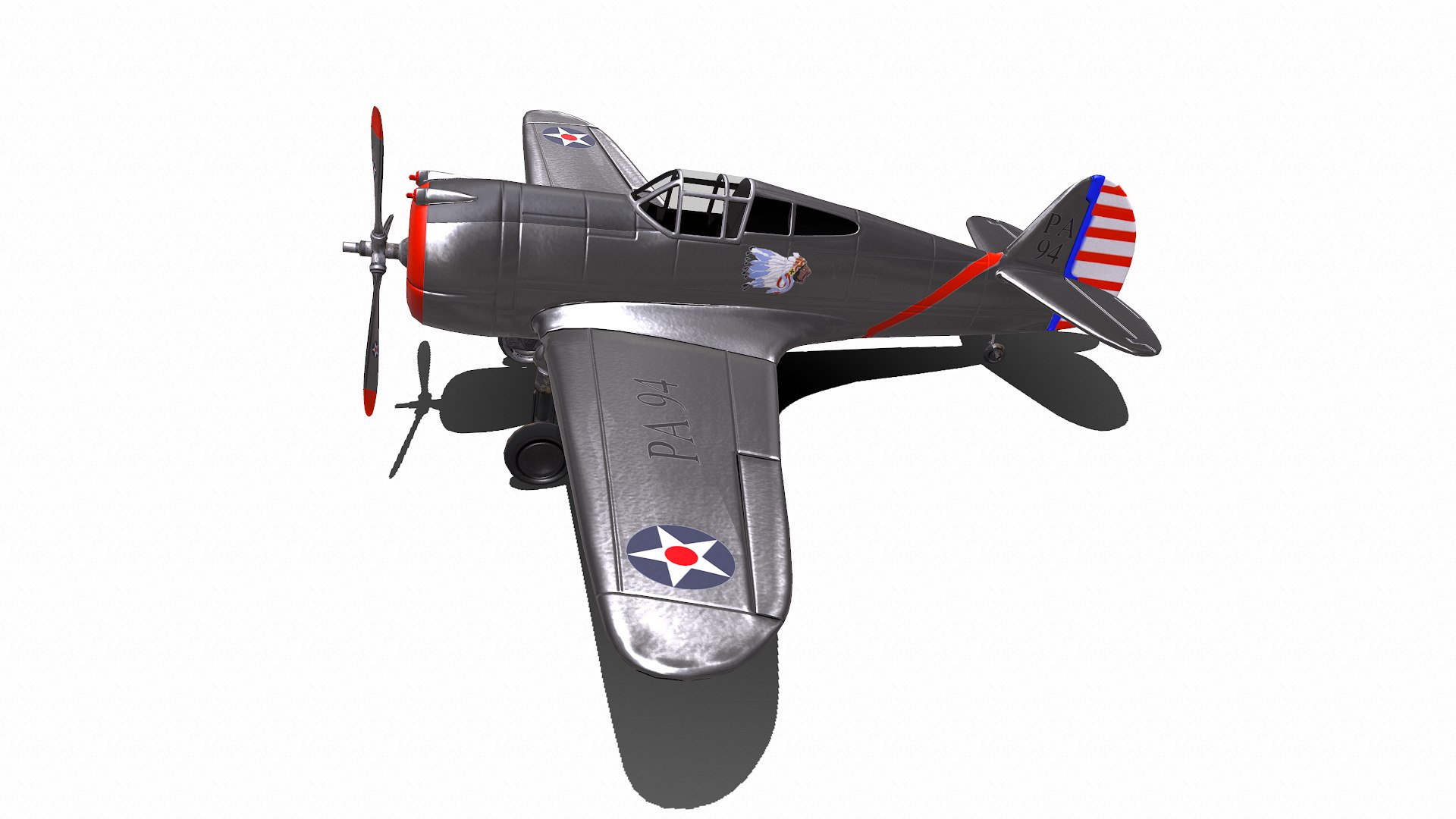 Curtiss P-36 Hawk Fighter Plane 3D - TurboSquid 1642551