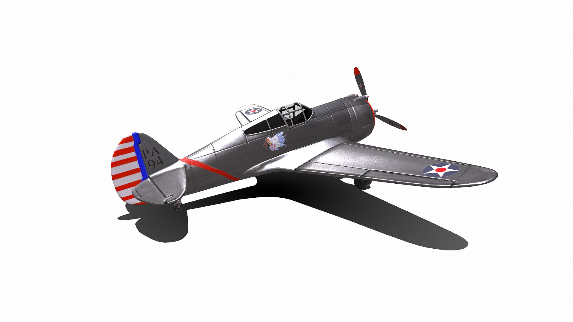 Curtiss P-36 Hawk Fighter Plane 3D - TurboSquid 1642551