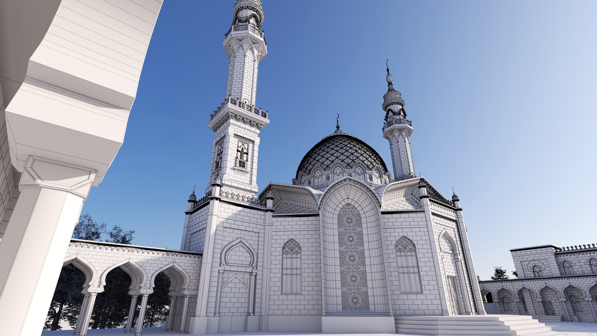 The White Mosque In Bolgar City Model - TurboSquid 2367457