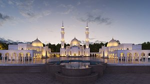 The White Mosque In Bolgar City model