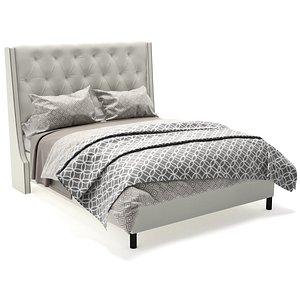Custom Dale Upholstered Bed White