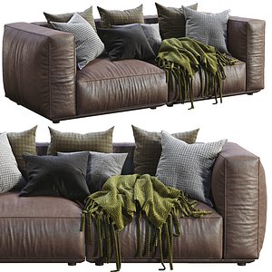 3D model marechiaro leather sofa arflex