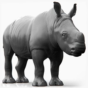 realistic rhino baby model