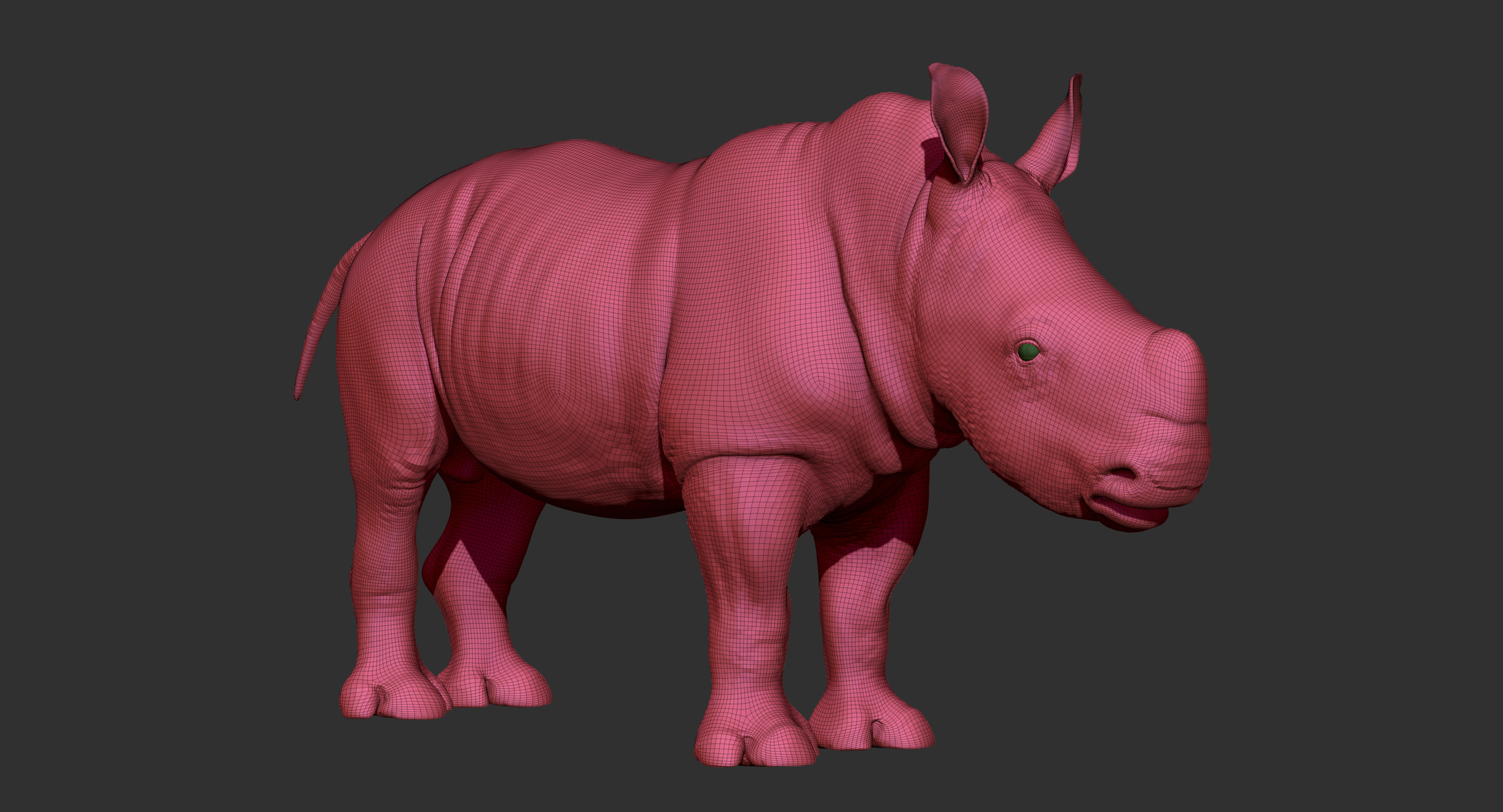 Realistic rhino baby model TurboSquid 1362464