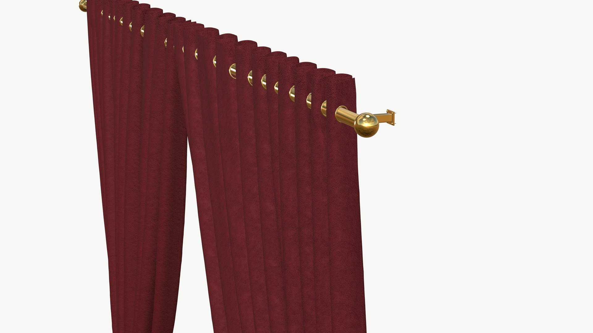 Curtain Realistic Velvet 3D model - TurboSquid 2075878