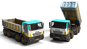 Rigged Dump Truck 3D Model