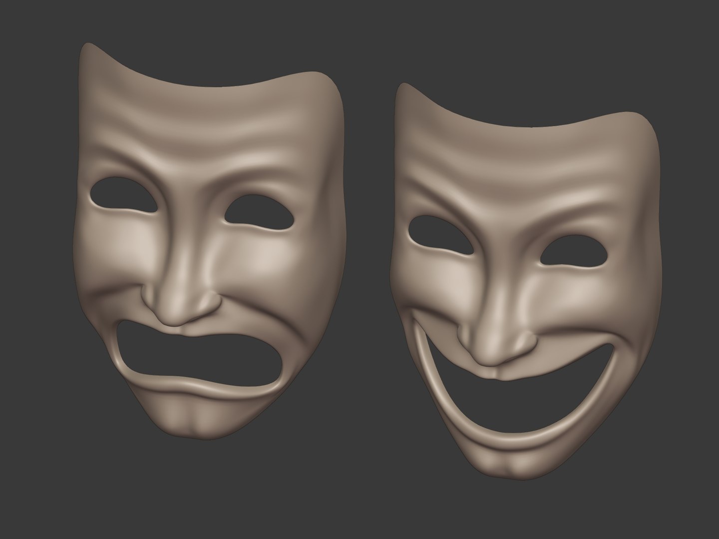 3D Theater Masks - TurboSquid 1724821