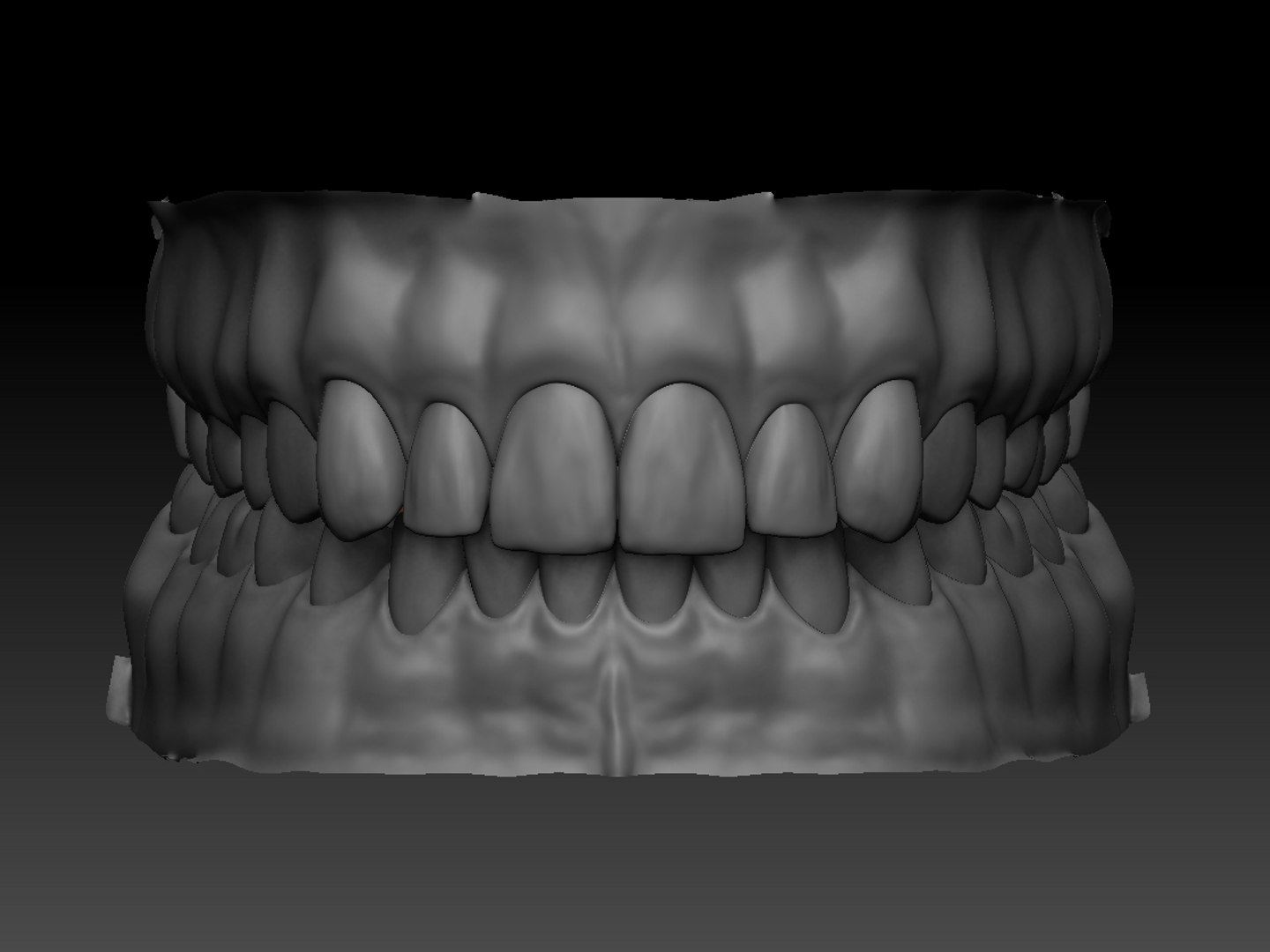 3d всей челюсти Пермь. Zbrush Teeth Clipart. Realistic Human 3d model.