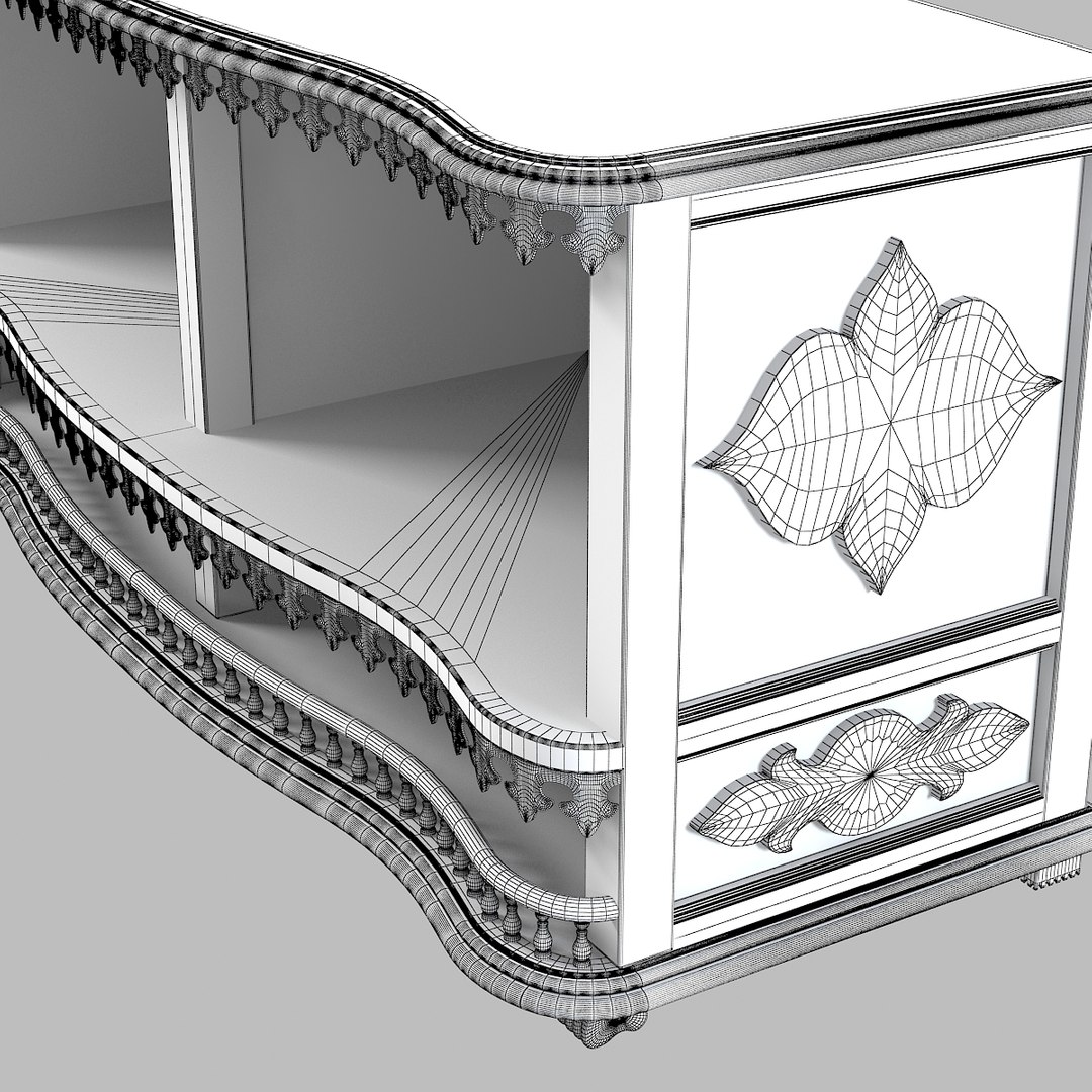 3d Orientalsideboard Commode Model