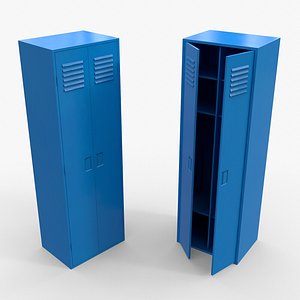 PBR School Gym Locker 09 - Blue Light