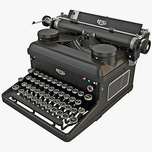 3d model typewriter royal