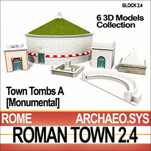 Roman Town Monumental Tombs A 2.4 Low Poly