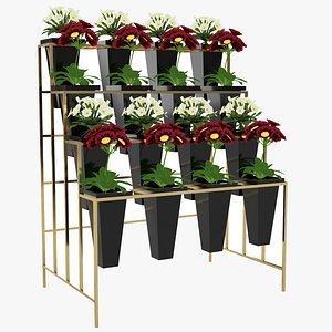 3D Flower Display Stand model