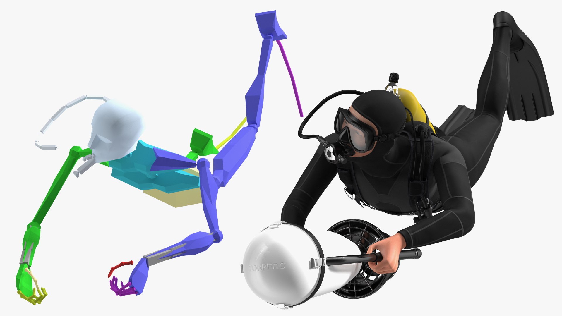 3D Diver with Underwater Scooter Torpedo2000 Rigged https://p.turbosquid.com/ts-thumb/o8/LbzmGZ/a4/diverwithunderwaterscootertorpedo2000riggedvray3dmodel002/jpg/1649984190/1920x1080/fit_q87/45610d30da5591f36a6f2a21accfcd4fc5ebbc2e/diverwithunderwaterscootertorpedo2000riggedvray3dmodel002.jpg