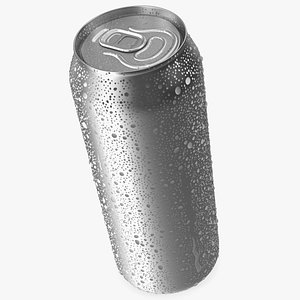 Aluminum Can Water Drops 500ml 3D model