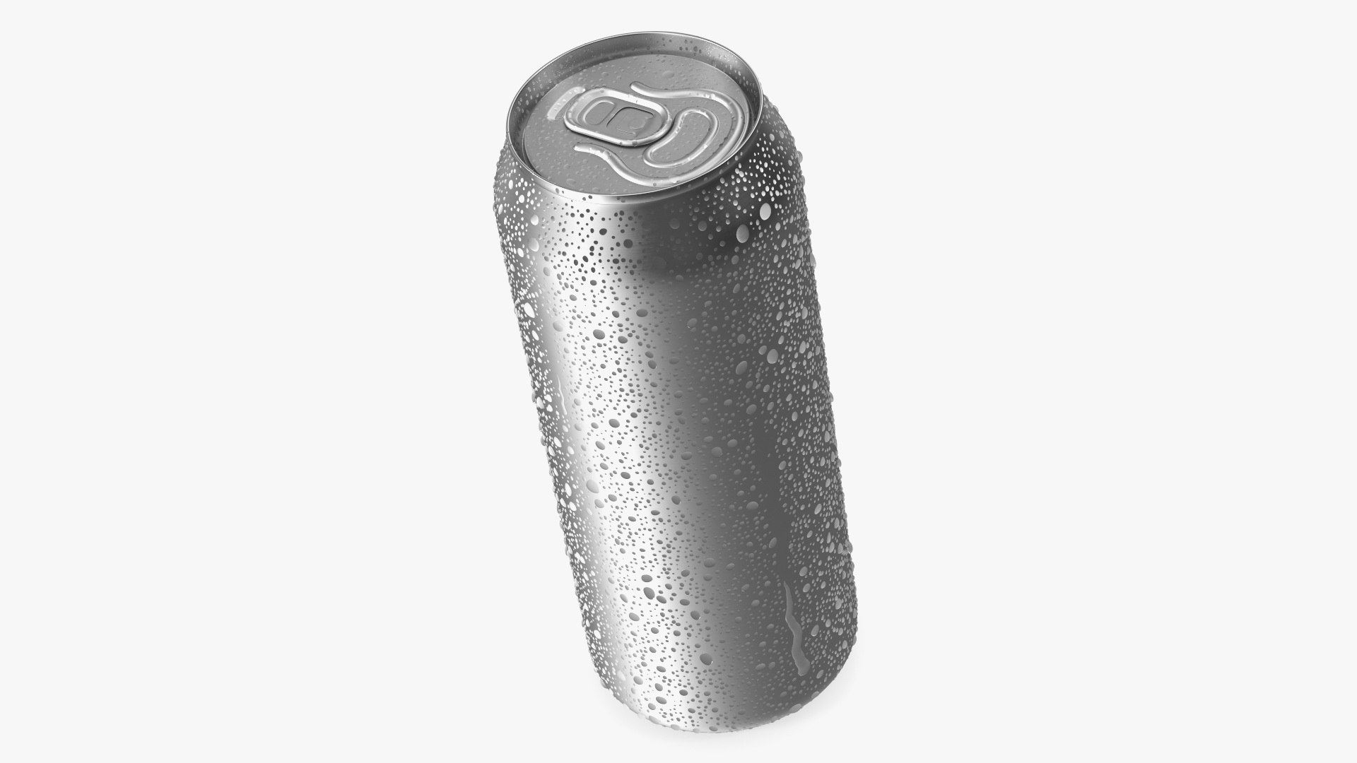 Aluminum Can Water Drops 500ml 3D model preview