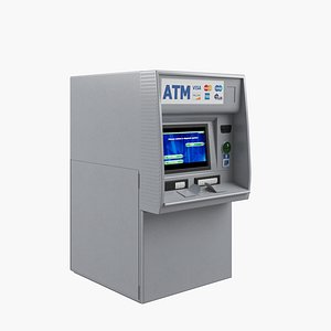 3d model of atm machine cash