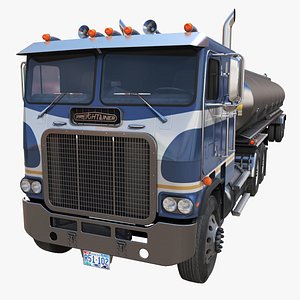 3D Freightliner Powerliner fuel trailer
