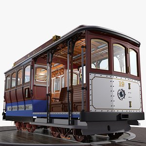 3D famous san francisco cable car model