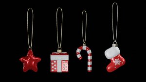 Christmas ornaments style6 7 8 9 3D