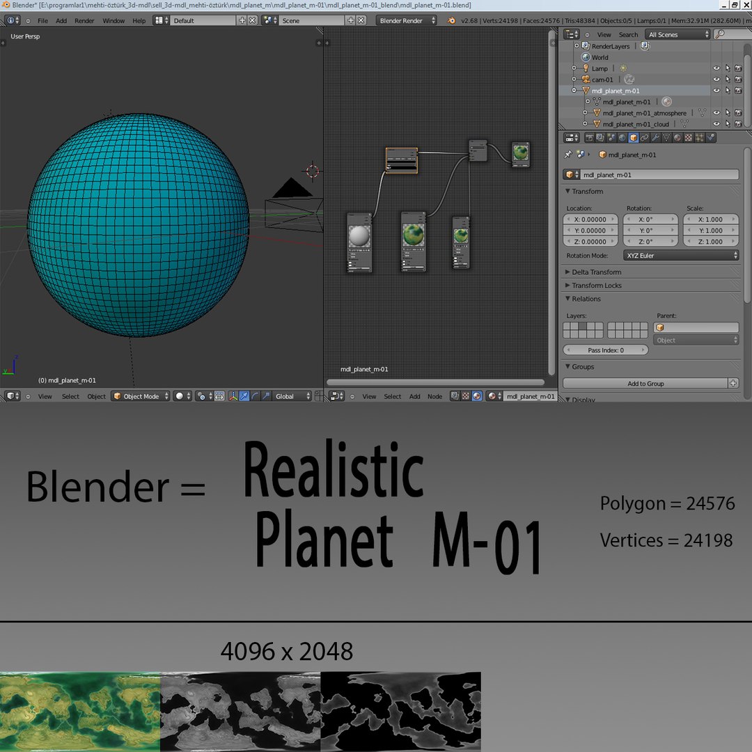 3d Planet M-01 M Model