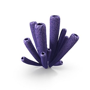 Blue Tube Sponges 3D model