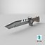 Sci-Fi Hunter Knife Brown