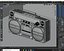 Pack Ghetto Blaster rétro Boom Box