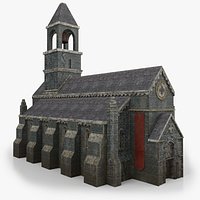 Lowpoly Church wIth Interior