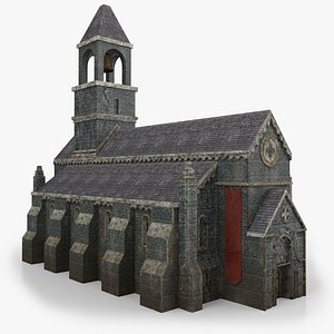 Lowpoly Church wIth Interior
