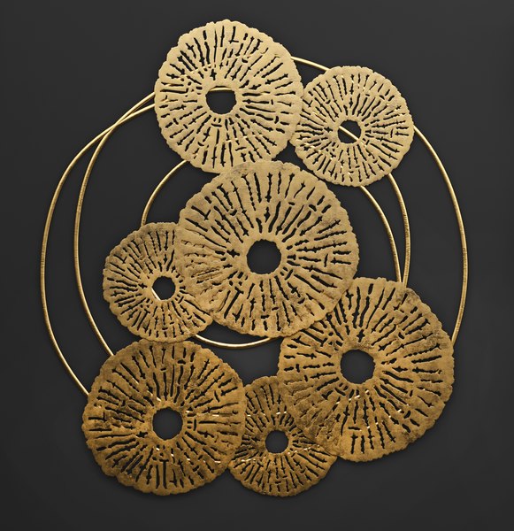 3D model gold wall art sculpture TurboSquid 1309992