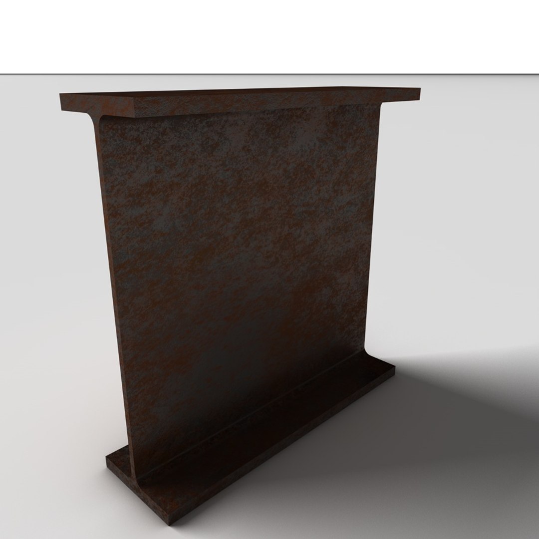 metal beams h e 3d c4d