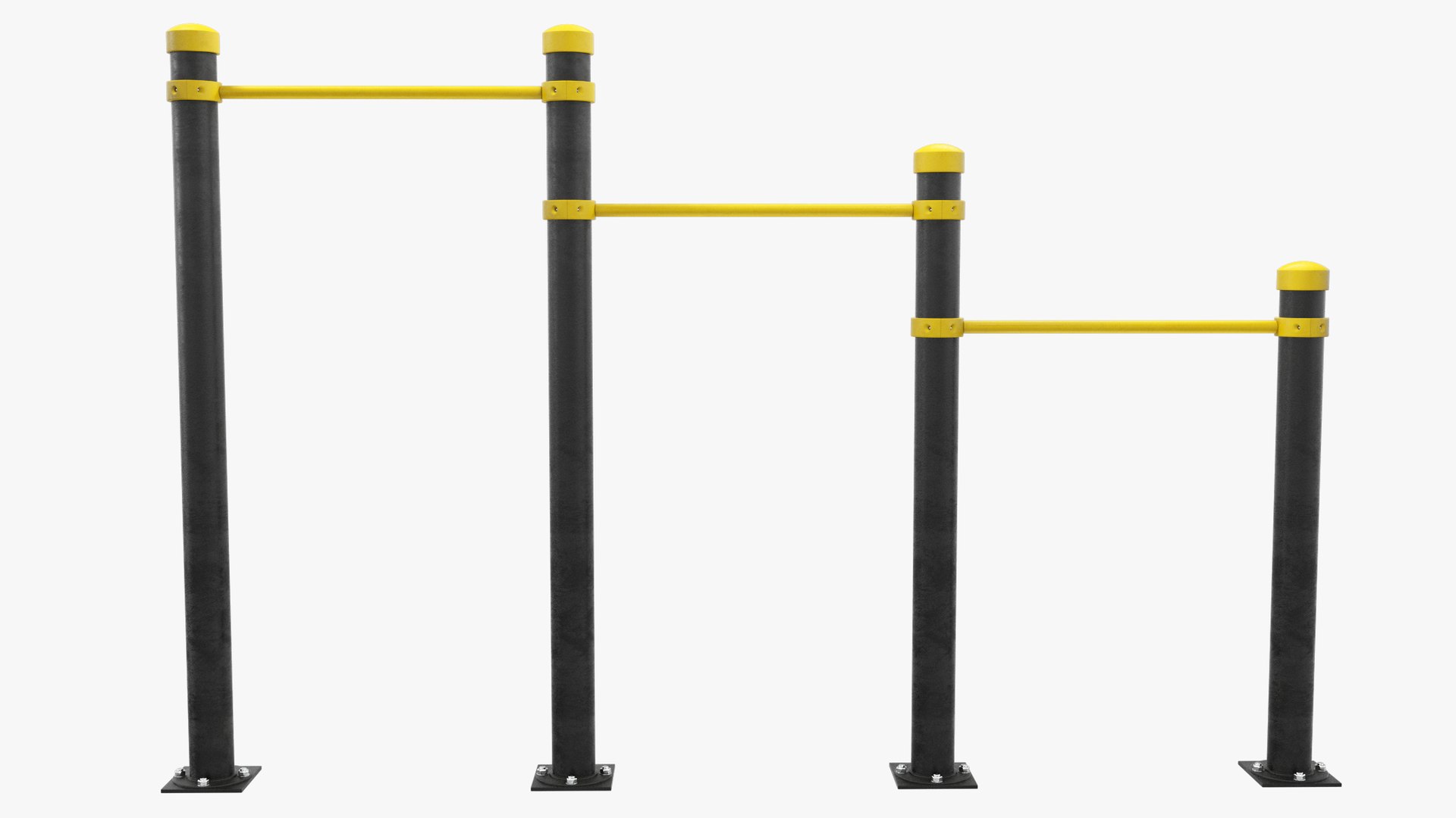 3D Model High Bar Workout Equipment V2 TurboSquid 2071459