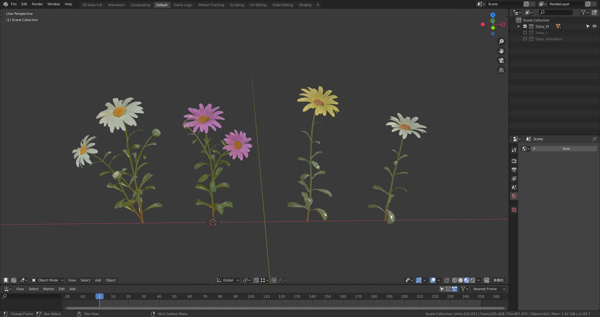realistic daisies flowering 3D https://p.turbosquid.com/ts-thumb/o8/nlq5d4/fAhX3ufa/3dflowercollectionvol06daisy_21/png/1591600826/1920x1080/fit_q87/b20eb0d0b1bab3bb7f99c7b2758102e81eb825d5/3dflowercollectionvol06daisy_21.jpg