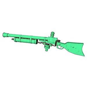 Post Apocalyptic Custom Shotgun Weapon Game Ready PBR 3D Model 3D