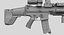 FNSCAR L-CQC Assault Rifle, Suppressor, Sight, IR Laser, Magpul, Scope Zbrush Sculpt