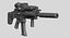 FNSCAR L-CQC Assault Rifle, Suppressor, Sight, IR Laser, Magpul, Scope Zbrush Sculpt