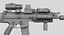 FNSCAR L-CQC Assault Rifle, Suppressor, Sight, IR Laser, Magpul, Scope Zbrush Sculpt