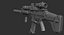 FNSCAR L-CQC Assault Rifle, Suppressor, Sight, IR Laser, Magpul, Scope Zbrush Sculpt