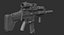 FNSCAR L-CQC Assault Rifle, Suppressor, Sight, IR Laser, Magpul, Scope Zbrush Sculpt