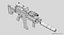 FNSCAR L-CQC Assault Rifle, Suppressor, Sight, IR Laser, Magpul, Scope Zbrush Sculpt