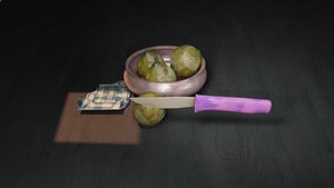 Pears in vase 3D model