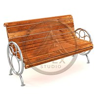 Decorative Bench with Tubular Frame