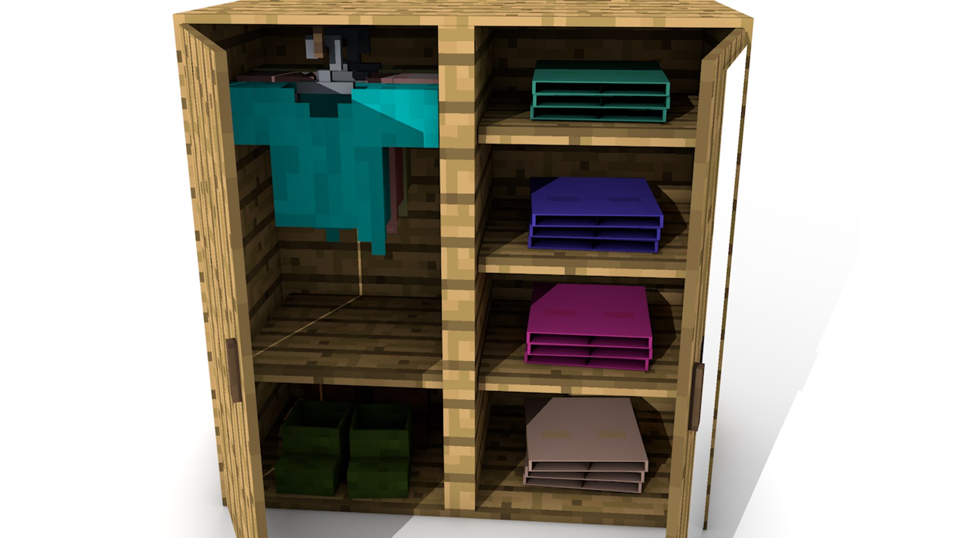 Minecraft Cupboard 3d C4d