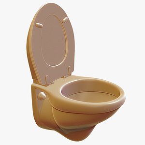 printable wall mounted toilet 3D model