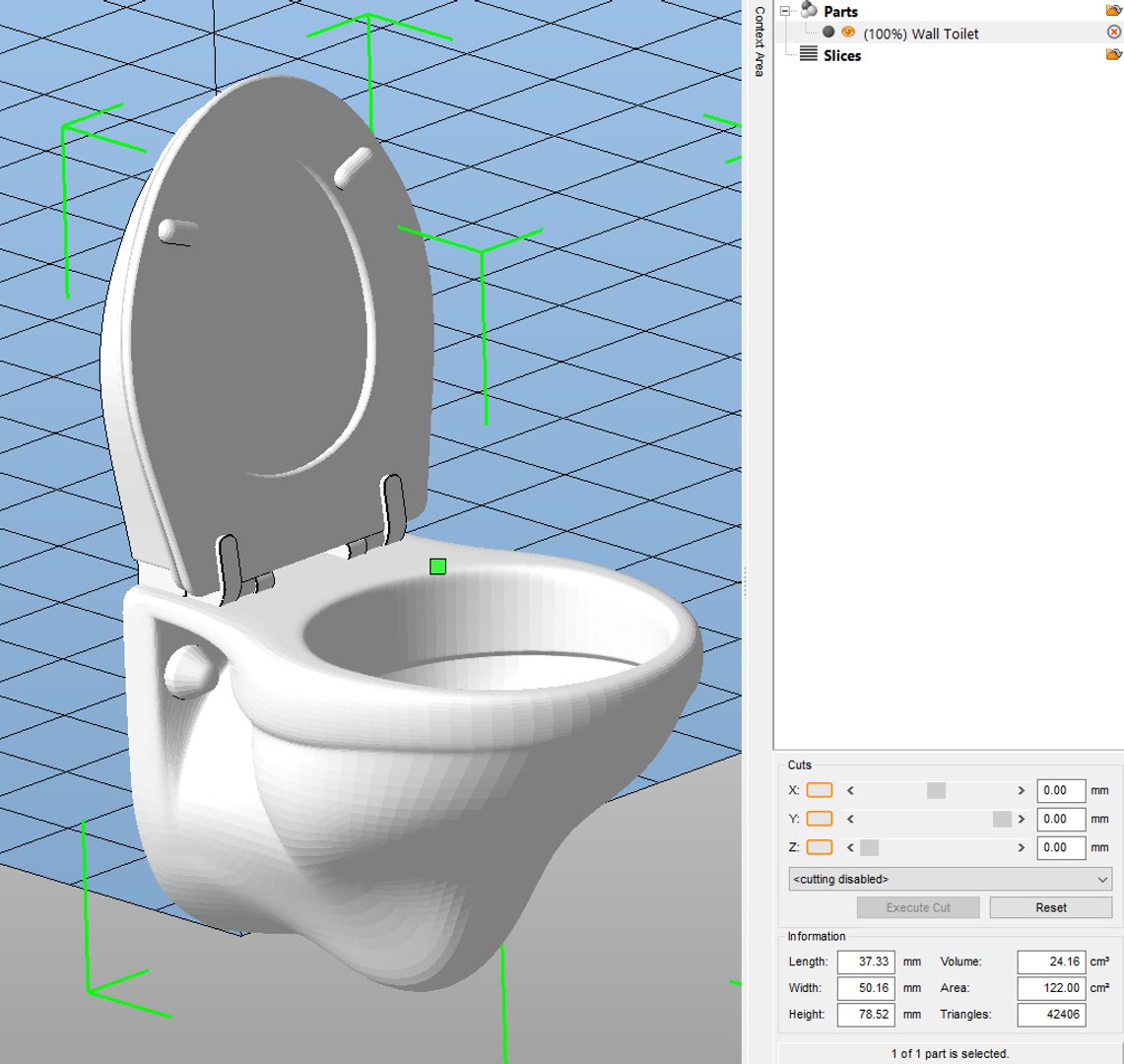 Printable Wall Mounted Toilet 3D Model - TurboSquid 1262848