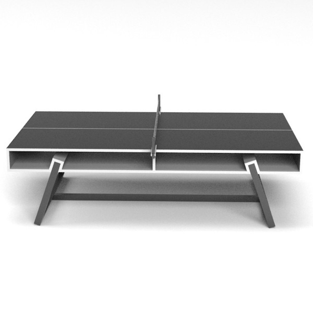 Hollow Ping Pong Table 3d Obj