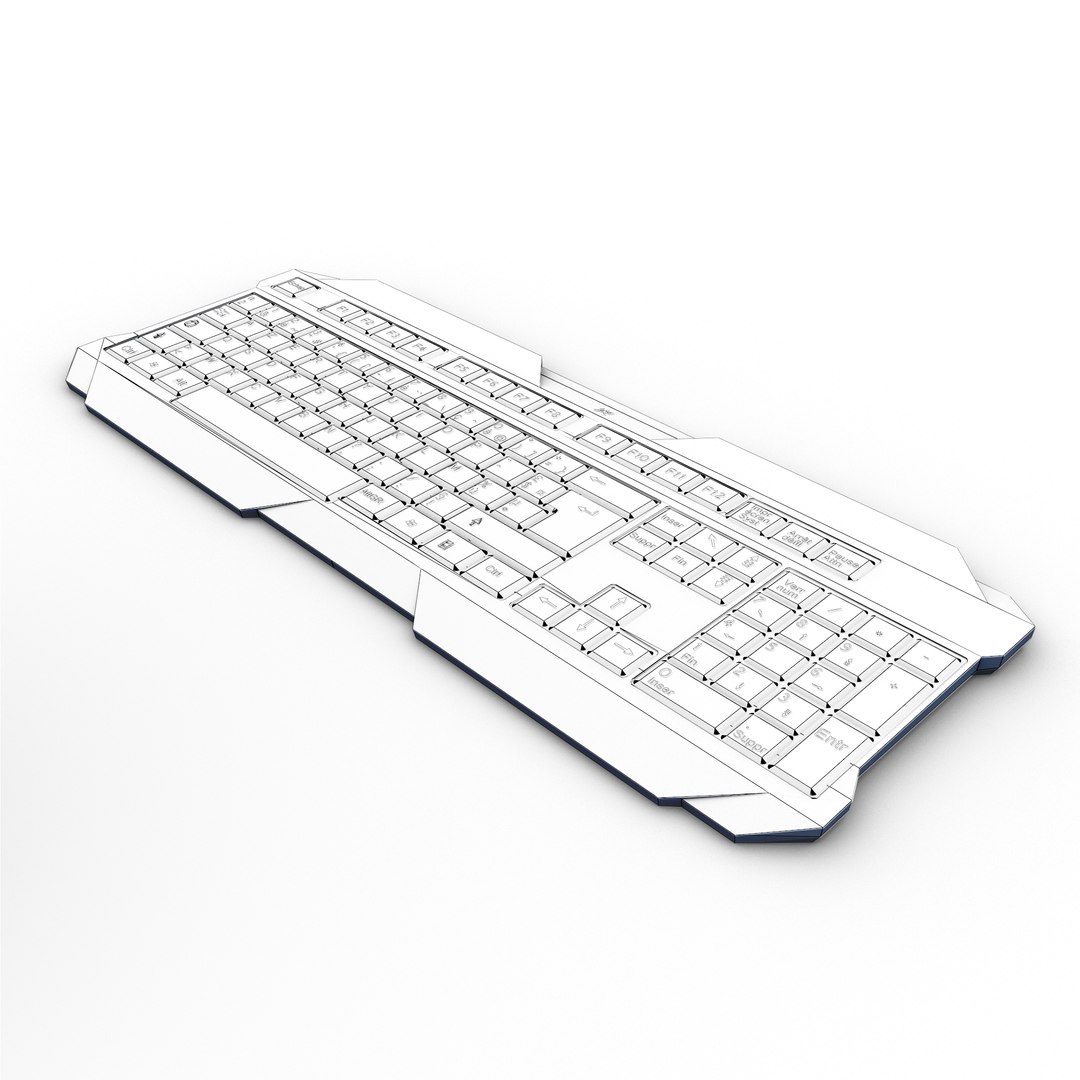 3D Gaming Keyboard TurboSquid 1402125